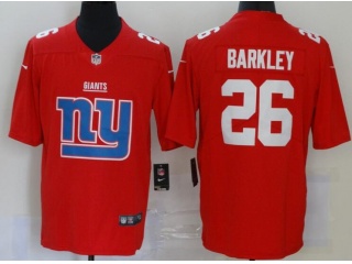 New York Giants #26 Saquon Barkley Big Logo Limited Jersey Red