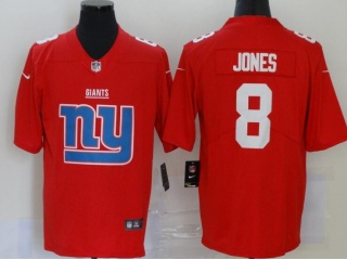 New York Giants #8 Daniel Jones Big Logo Limited Jersey Red