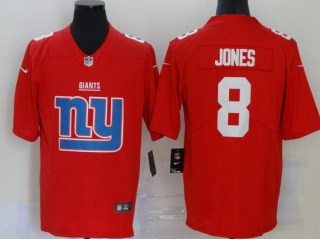 New York Giants #8 Daniel Jones Big Logo Limited Jersey Red 