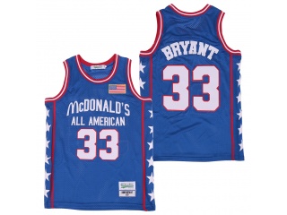 McDonald's All Aamerican #33 Kobe Bryant Jersey Blue 