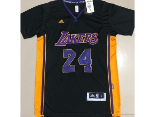 Los Angeles Lakers #24 Kobe Bryant Mamba Short Sleeves Jersey Black