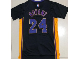 Los Angeles Lakers #24 Kobe Bryant Mamba Short Sleeves Jersey Black