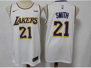 Los Angeles Lakers #21 Jr Smith Jersey White