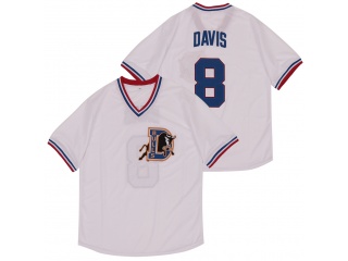 Crash Davis #8 Bull Durham Baseball Jersey White