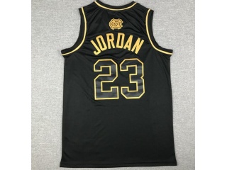 North Carolina Tar Heels #23 Michael Jordan Jersey Black Gold