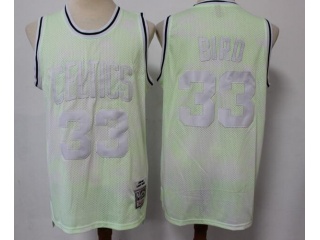 Boston Celtics #33 Larry Bird Mitchell & Ness Jersey Light Green