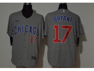 Nike Chicago Cubs #17 Kris Bryant Chicago Cool Base Jersey Gray