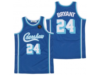 Los Angeles Lakers #24 Kobe Bryant Creshaw Jersey Blue 