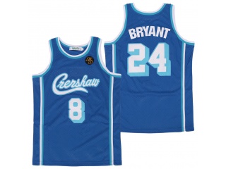 Los Angeles Lakers #8/24 Kobe Bryant Creshaw Jersey Blue