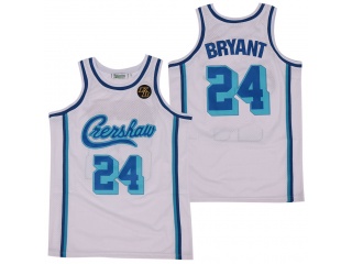 Los Angeles Lakers #24 Kobe Bryant Creshaw Jersey White