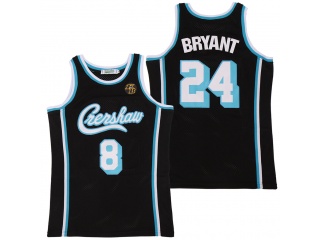 Los Angeles Lakers #8/24 Kobe Bryant Creshaw Jersey Black