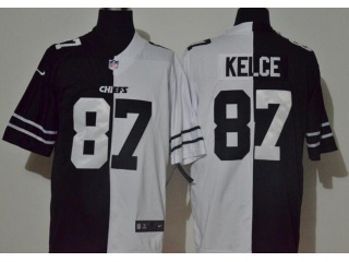 Kansas City Chiefs #87 Travis Kelce Limited Jersey Black And White