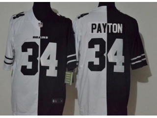 Chicago Bears #34 Walter Payton Limited Jersey Black And White 