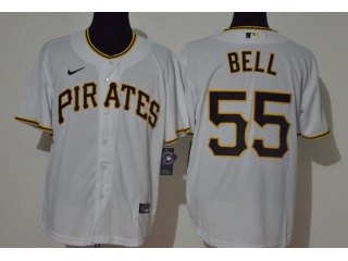 Nike Pittsburgh Pirates #55 Josh Bell Cool Base Jersey White
