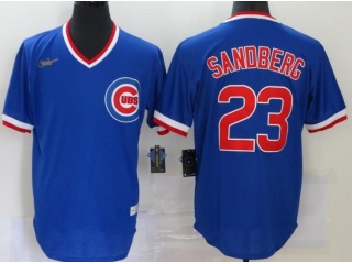 Nike Chicago Cubs #23 Ryne Sandberg Throwback Jersey Blue