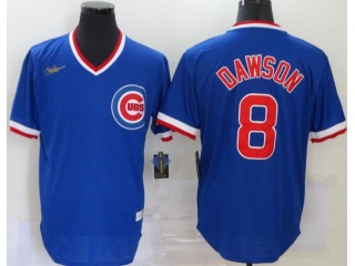 Nike Chicago Cubs #8 Andre Dawson Throwback Jersey Blue