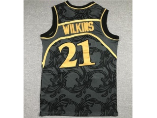 Atlanta Hawks #21 Dominique Wilkins Throwback Jersey Black