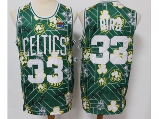 Boston Celtics #33 Larry Bird HWC Tear Up Pack Swingman Jersey Green
