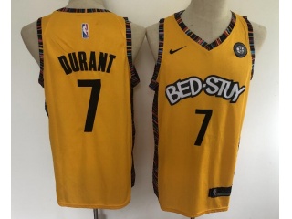 Nike Brooklyn Nets #7 Kevin Durant Jersey Yellow 