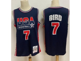 Team USA #7 Larry Bird Jersey Blue