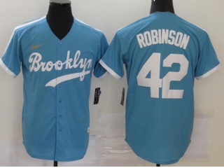 Nike Los Angeles Dodgers #42 Jackie Robinson Throbwack Jersey Blue