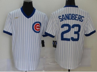 Nike Chicago Cubs #23 Ryne Sandberg Throwback Jersey White