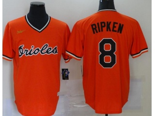 Nike Baltimore Orioles #8 Cal Ripken Throwback Jersey Orange