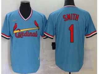Nike St. Louis Cardinals #1 Ozzie Smith Throwback Jersey Blue