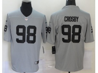Oakland Raiders #98 Maxx Crosby Inverted Vapor Untouchable Limited Jersey Gray