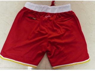  Houston Rockets Just Don Shorts Red 