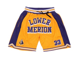 Lower Merion 33 Kobe Bryant Throwback Shorts Yellow