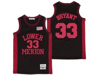 Lower Merion 33 Kobe Bryant College Basketball Jersey Black with Red Number