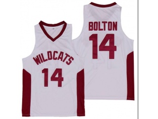 Troy Bolton 14 Wildcat High School Basketball Jersey White
