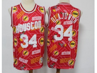 Houston Rockets #34 Olajuwon Hwc Tear Up Pack Swingman Jersey Red