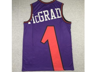 Toronto Raptors #1 Tracy McGrady Mitchell&Ness Big Face Jersey Purple