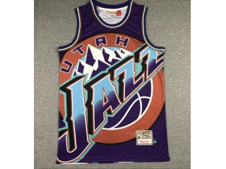 Utah Jazz #45 Donovan Mitchell Mitchell&Ness Big Face Jersey Purple