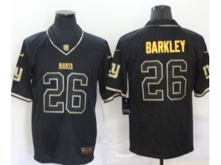 New York Giants #26 Saquon Barkley Vapor Limited Jersey Black Golden