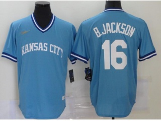 Nike Kansas City Royals #16 Bo Jackson Throwback Jerseys Blue