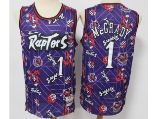 Toronto Raptors #1 Tracy McGrady Hwc Tear Up Pack Swingman Jersey Purple