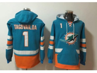 Miami Dolphins #1 Tua Tagovailoa Hoodie Green