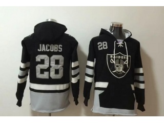 Oakland Raiders #28 Josh Jacobs Hoodie Black