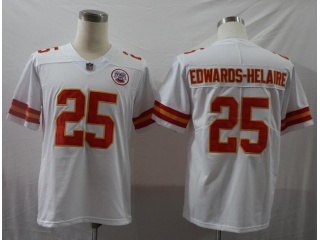 Kansas City Chiefs 25 Clyde Edwards-Helaire Vapor Limited Jersey White