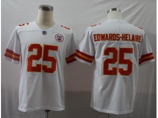 Kansas City Chiefs 25 Clyde Edwards-Helaire Vapor Limited Jersey White