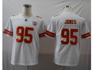 Kansas City Chiefs 95 Chris Jones Vapor Limited Jersey White