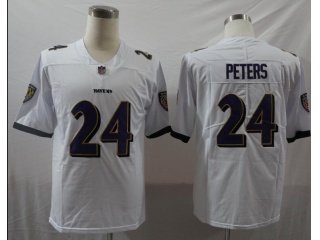 Baltimore Ravens 24 Marcus Peters Vapor Limited Jersey White