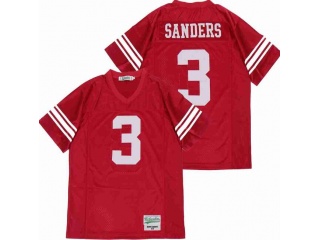 Barry Sanders 3 High School Football Jersey Red