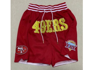 San Francisco 49ers Just Don Shorts Red