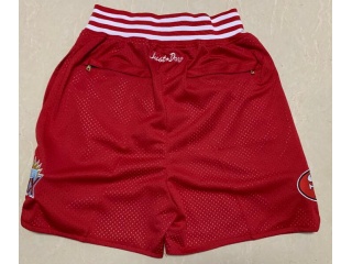 San Francisco 49ers Just Don Shorts Red