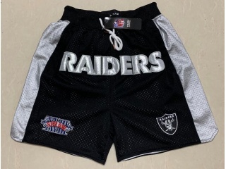 Oakland Raiders Just Don Shorts Black