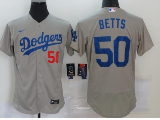 Nike Los Angeles Dodgers #50 Mookie Betts Flexbase Jersey Grey